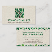 Carte De Visite Arborescence Carré géométrique (Devant / Derrière)