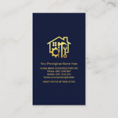 Carte De Visite Arborescence des outils de main d'or (Dos)