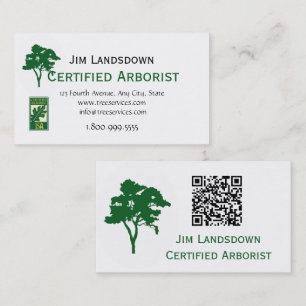 Carte de visite arboriculteur personnalisée avec Q