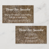 Carte De Visite Arboriste de la broyeuse (Devant / Derrière)