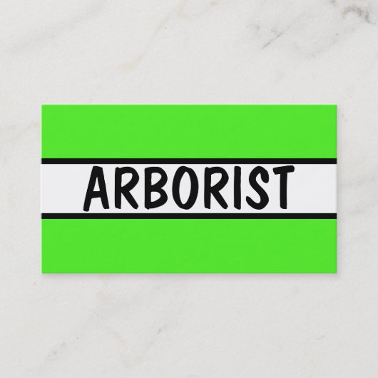 Carte De Visite Arboriste Neon Green (Devant)