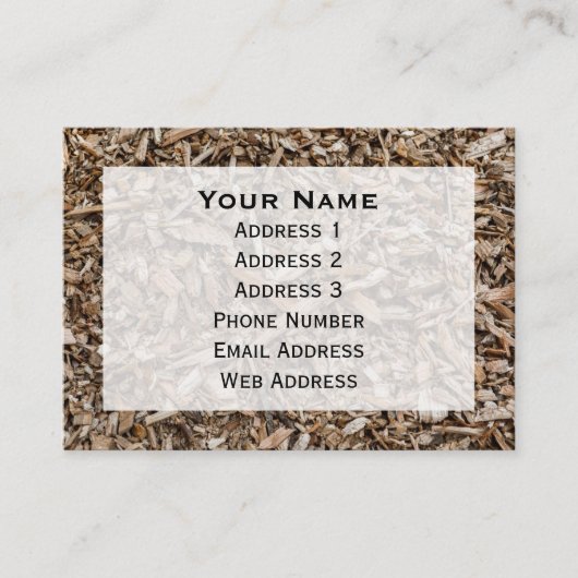 Carte De Visite Arboriste Wood Chips Background (Devant)