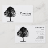 Carte De Visite Arbre 01 - Blanc (Devant / Derrière)