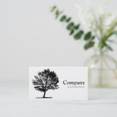 Carte De Visite Arbre 02 - Blanc (Debout devant)