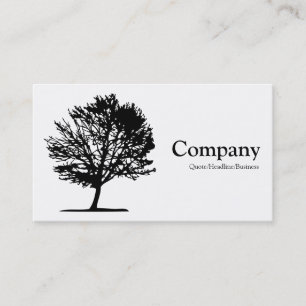 Carte De Visite Arbre 02 - Blanc