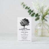 Carte De Visite Arbre 02 - Blanc (Debout devant)