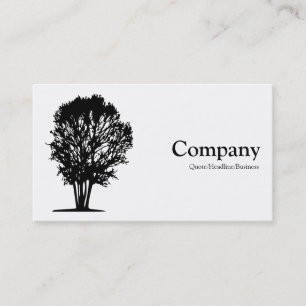 Carte De Visite Arbre 03 - Blanc