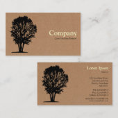 Carte De Visite Arbre 03 - Boîte en carton (Devant / Derrière)