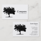 Carte De Visite Arbre 04 - Blanc (Devant / Derrière)
