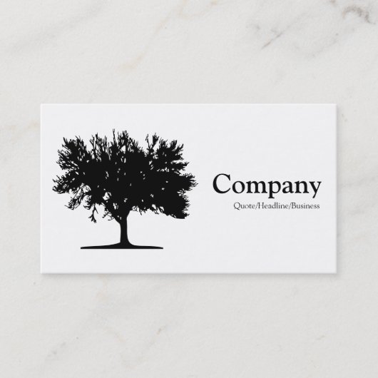 Carte De Visite Arbre 04 - Blanc (Devant)