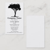 Carte De Visite Arbre 05 - Blanc (Devant / Derrière)