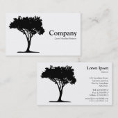 Carte De Visite Arbre 05 - Blanc (Devant / Derrière)