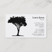 Carte De Visite Arbre 05 - Blanc (Dos)
