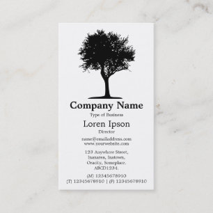 Carte De Visite Arbre 06 - Blanc