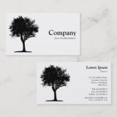 Carte De Visite Arbre 06 - Blanc (Devant / Derrière)