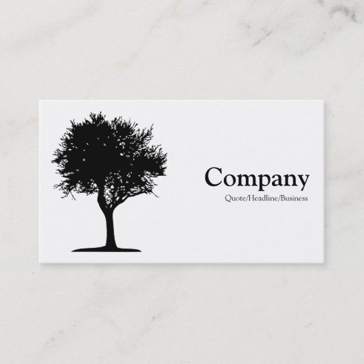 Carte De Visite Arbre 06 - Blanc (Devant)