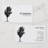 Carte De Visite Arbre 07 - Blanc (Devant / Derrière)