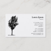 Carte De Visite Arbre 07 - Blanc (Dos)