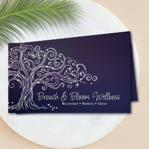 Carte De Visite Arbre à branches en spirale élégant et fantaisiste