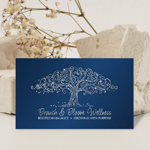 Carte De Visite Arbre à branches en spirale élégant et fantaisiste