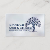 Carte De Visite Arbre à épines bleues (Devant)