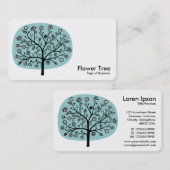 Carte De Visite Arbre à fleurs - Bleu clair Vert (Devant / Derrière)