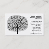 Carte De Visite Arbre à fleurs - gris clair (Dos)