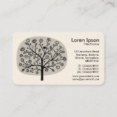 Carte De Visite Arbre à fleurs - gris clair (crème) (Dos)