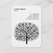 Carte De Visite Arbre à fleurs II - gris clair (Dos)