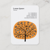Carte De Visite Arbre à fleurs II - Orange clair (Dos)