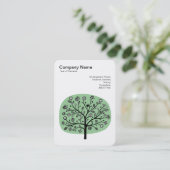 Carte De Visite Arbre à fleurs II - Vert fondu (Debout devant)