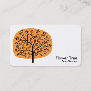Carte De Visite Arbre à fleurs - Orange clair