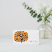 Carte De Visite Arbre à fleurs - Orange clair (Debout devant)