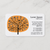 Carte De Visite Arbre à fleurs - Orange clair (Dos)
