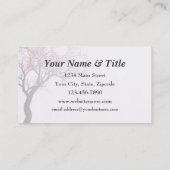 Carte De Visite Arbre à fleurs roses (Dos)