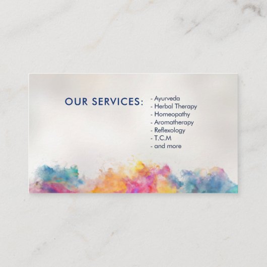 Carte De Visite Arbre à gingko arc-en-ciel Abstrait (Dos)