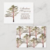 Carte De Visite Arbre à pins - Personnalisation professionnelle (Devant / Derrière)