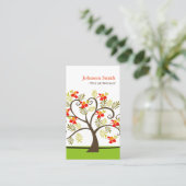 Carte De Visite Arbre à spirale d'automne - Unique et élégant (Debout devant)