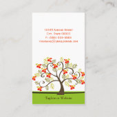 Carte De Visite Arbre à spirale d'automne - Unique et élégant (Dos)