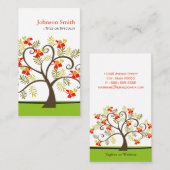 Carte De Visite Arbre à spirale d'automne - Unique et élégant (Devant / Derrière)