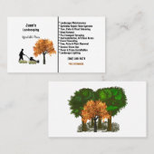 Carte De Visite Arbre à tondeuse à gazon paysager de Juan (Devant / Derrière)