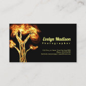 Carte De Visite Arbre Abstrait en feu. Sjisidjd (Dos)