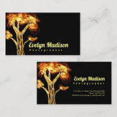Carte De Visite Arbre Abstrait en feu. Sjisidjd (Devant / Derrière)