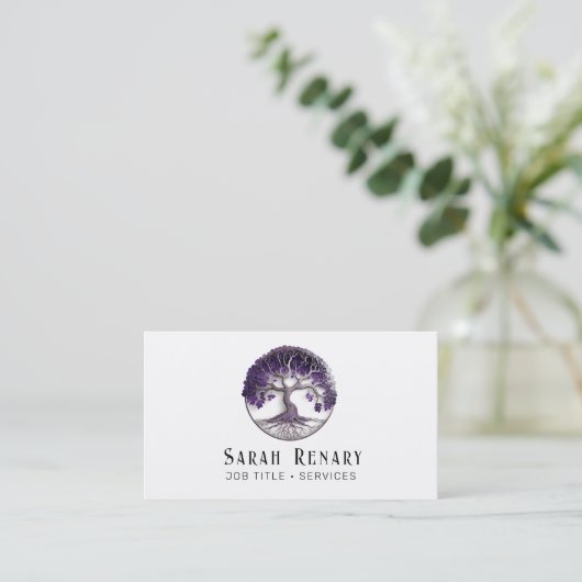Carte De Visite Arbre Améthyste (Debout devant)