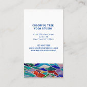 Carte De Visite Arbre Arc-en-ciel pour professeur de yoga (Dos)