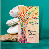 Carte De Visite Arbre arc-en-ciel Reiki