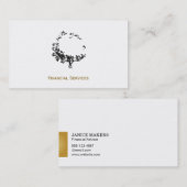 Carte De Visite Arbre artistique (accent or) (Devant / Derrière)