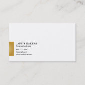 Carte De Visite Arbre artistique (accent or) (Dos)