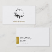 Carte De Visite Arbre artistique (accent or) (Devant / Derrière)