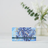 Carte De Visite Arbre artistique professionnel Monogrammé QR (Debout devant)